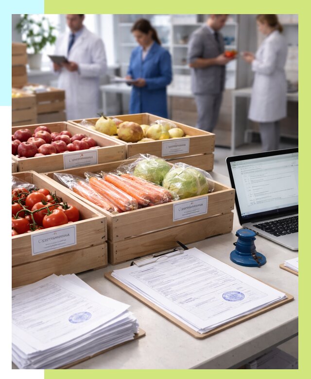 Сертификация овощей и фруктов в Нижнем Новгороде от 8858 р. | Алешин-Ннн